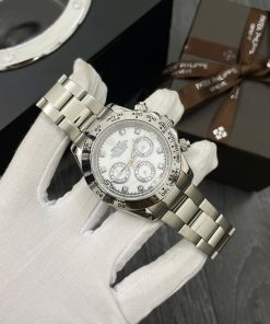 Đồng hồ Rolex Daytona Chronograph dial trắng khảm trai F1 Size 40mm