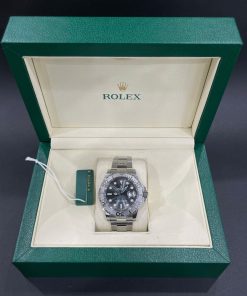 Đồng hồ nam Rolex Yacht-Master Oystersteel Replica cao cấp Mặt xám 40mm