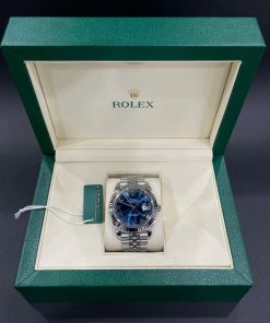 Đồng hồ nam Rolex Datejust mặt xanh cọc số la mã 41mm