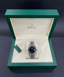 Đồng hồ nam Rolex 904L 1:1 Best Edition black MOP Dial Diamond 41mm
