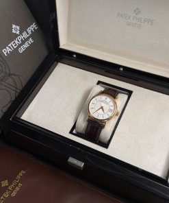 Đồng hồ nam PATEK PHILIPPE CALATRAVA Replica cao cấp vàng hồng 39mm