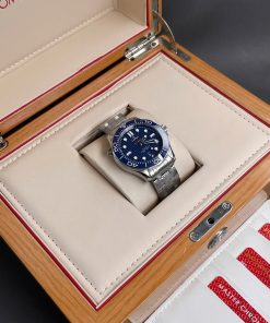 Đồng hồ nam Omega Seamaster Replica cao cấp Mặt xanh dương 42mm