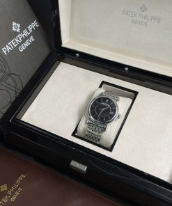 Đồng hồ nam PATEK PHILIPPE CALATRAVA Replica cao cấp Mặt đen 39mm