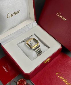 Đồng hồ nam Cartier Santos De Cartier Replica cao cấp bản thép 39,8mm