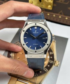 Đồng hồ nam Hublot Classic Fushion Replica cao cấp Mặt xanh Niềng thép 42/38mm