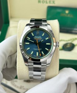 Đồng hồ Rolex Milgauss Replica cao cấp Mặt xanh 40mm