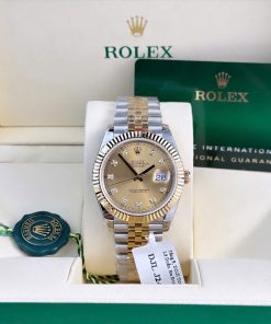 Đồng hồ nam Rolex DateJust 1:1 Best Edition Mặt vàng Niềng bọc vàng 18k 41mm