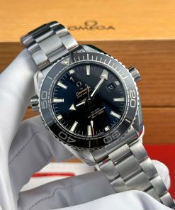 Đồng hồ nam Omega Seamaster Planet Ocean Replica cao cấp Mặt đen 42mm