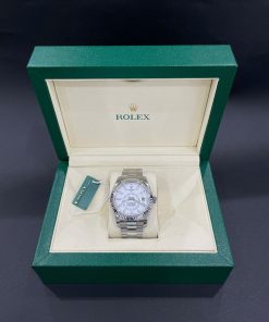 Đồng Hồ Rolex Sky-Dweller Replica cao cấp Mặt trắng 42mm
