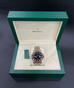 Đồng hồ nam Rolex GMT-Master II Replica cao cấp Benzen đỏ đen 40mm