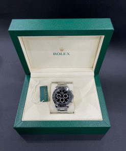 Đồng hồ nam Rolex Cosmograph Daytona Replica cao cấp Mặt số đen 40mm