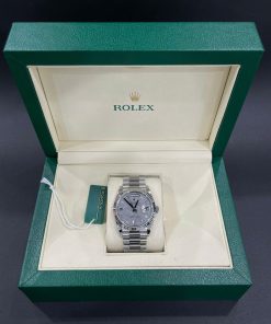 Đồng hồ nam Rolex Replica cao cấp Day-Date Platinum mặt số đá thiên thạch 41mm