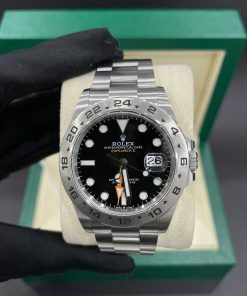 Đồng hồ nam Rolex Explorer II Replica cao cấp mặt đen 42mm