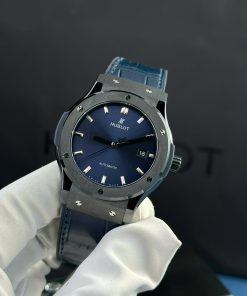 Đồng hồ nam Hublot Classic Fushion carbon Replica cao cấp Blue 45mm